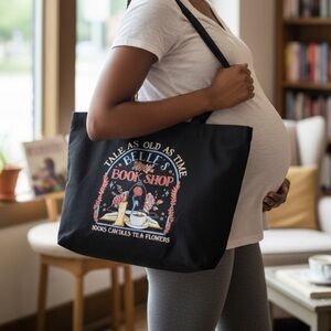 Beauty and the Beast Belle’s Book Shop Canvas Tote Bag | Disney Inspired